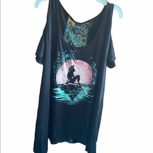 Disney Ariel cold shoulder top size XL NWT